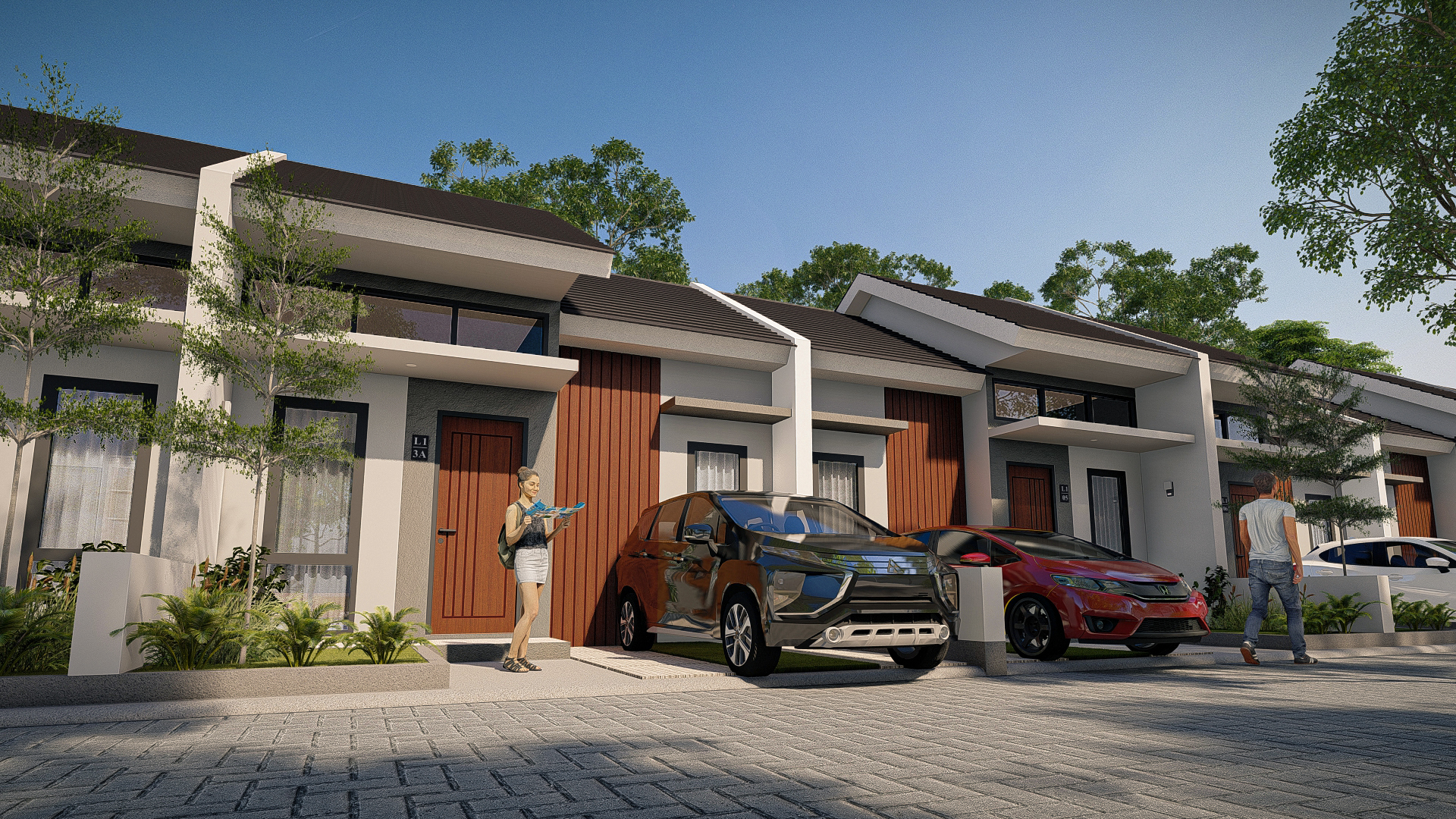 Sudut rendah kawasan rumah