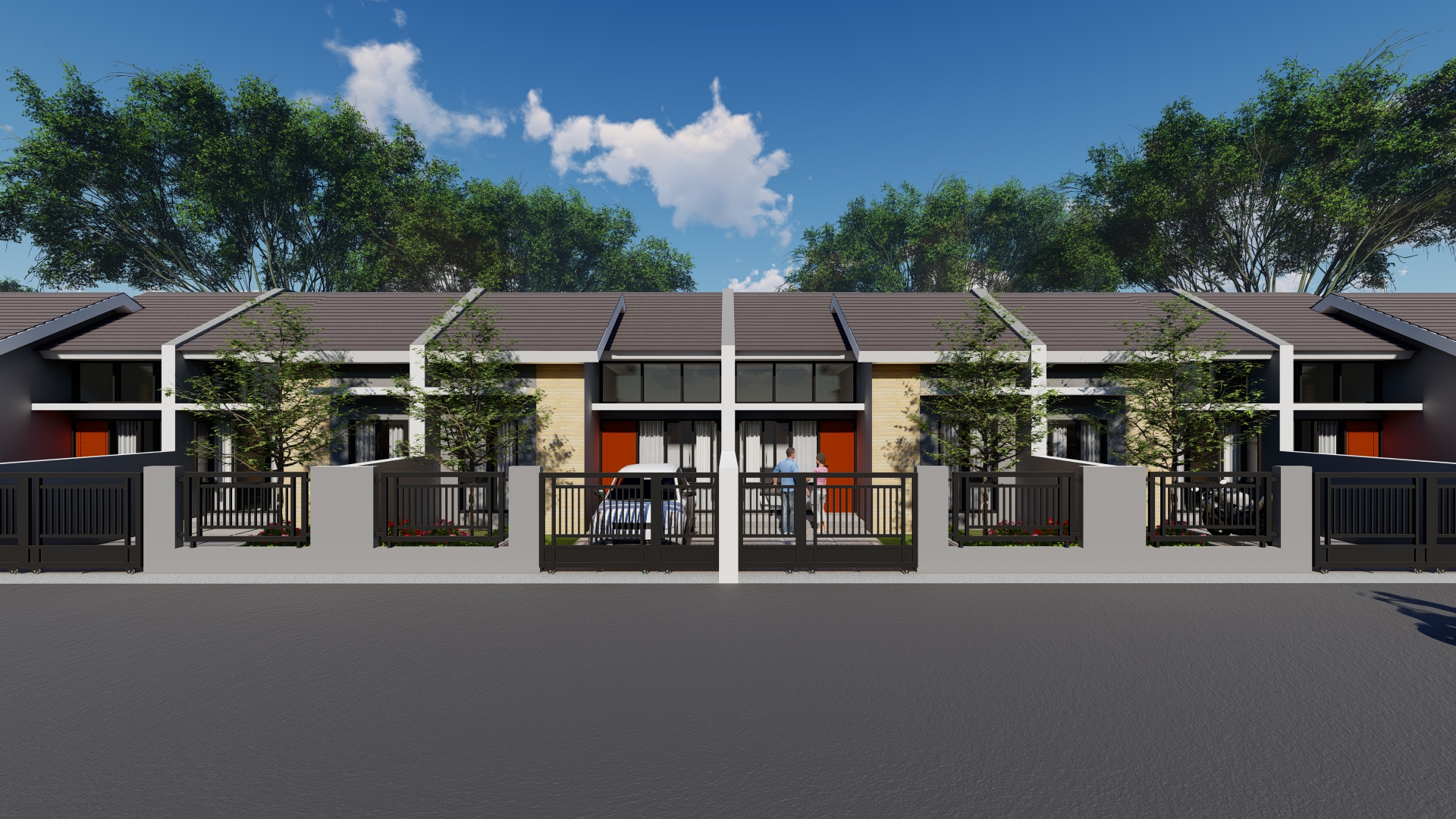 Tampilan rumah proyek Griya Artha